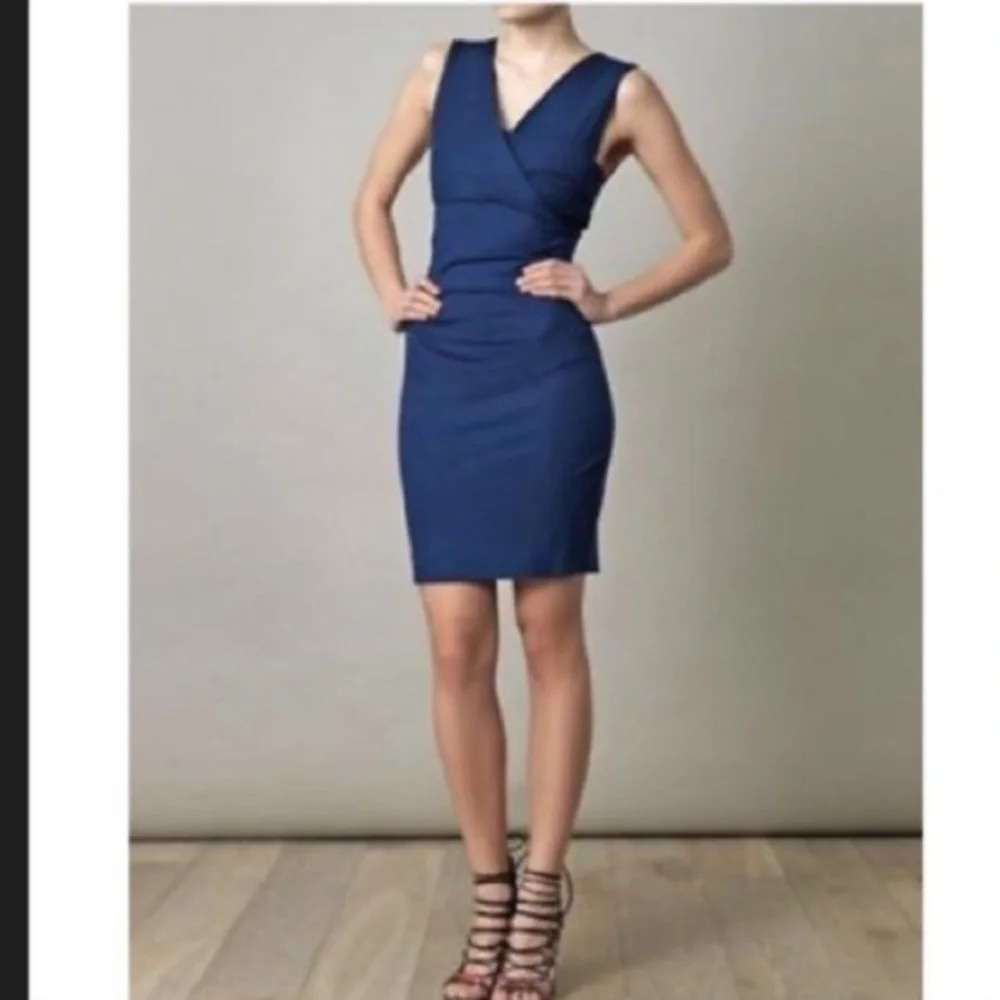 Diane Von Furstenberg Parker Dress Jersey Blue Small